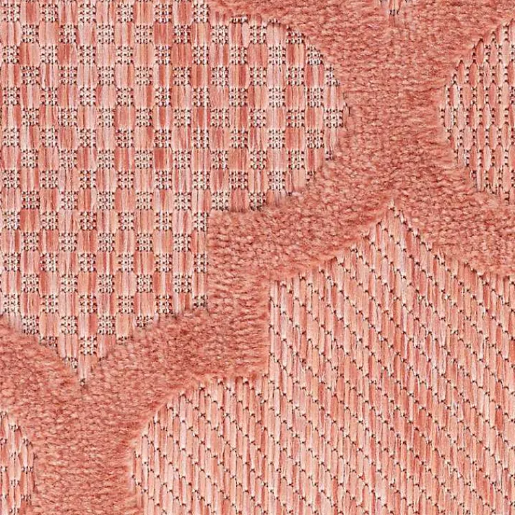 Kirklands Home Coral Trellis Indoor/Outdoor Area Rug, 6x9 Pink Best