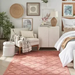 Kirklands Home Coral Trellis Indoor/Outdoor Area Rug, 6x9 Pink Best