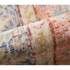 Kirklands Home Coral Vintage Border Runner, 2x8 Hot