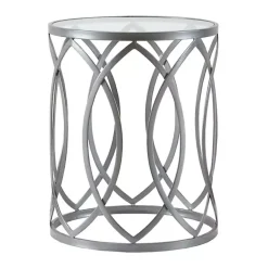 Kirklands Home Corey Geometric Accent Table Gray Clearance