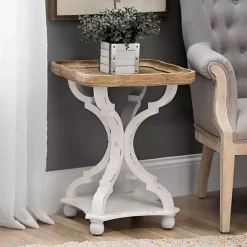 Kirklands Home Corina Scalloped Accent Table Best