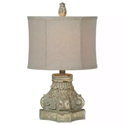 Kirklands Home Corinthian Column Table Lamps, Set of 2 Ivory Discount