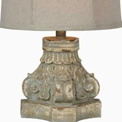 Kirklands Home Corinthian Column Table Lamps, Set of 2 Ivory Discount