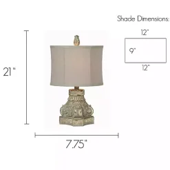 Kirklands Home Corinthian Column Table Lamps, Set of 2 Ivory Discount