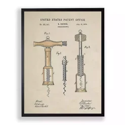 Kirklands Home Cork Screw Patent Framed Art Print Clearance