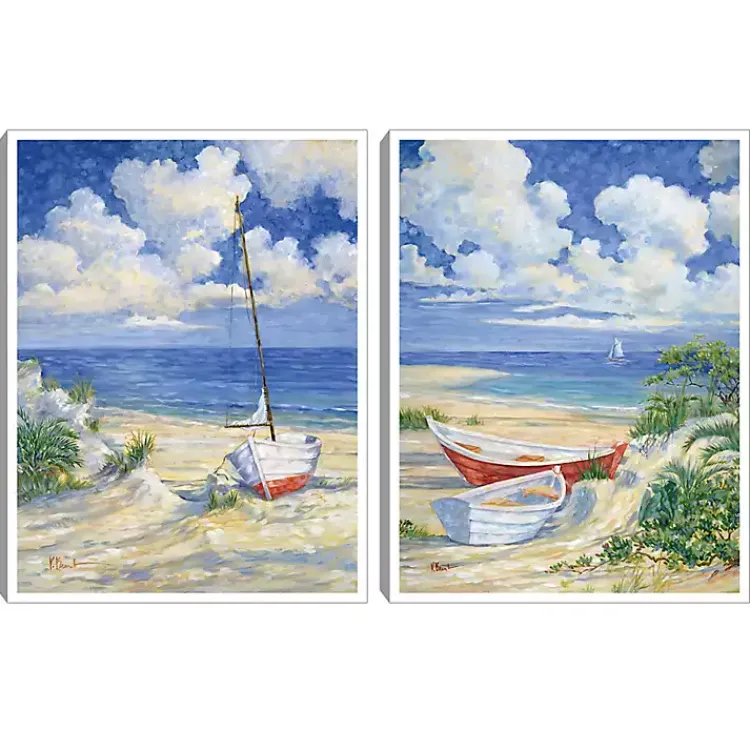 Kirklands Home Costa Del Sol Framed Canvas Art Prints, Set of 2 Outlet