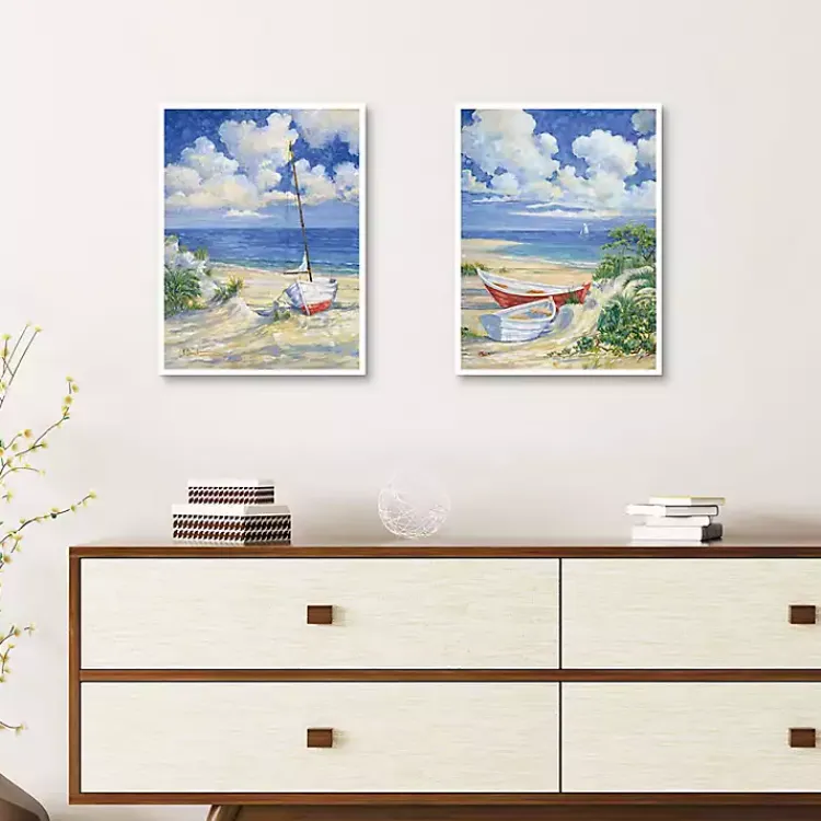 Kirklands Home Costa Del Sol Framed Canvas Art Prints, Set of 2 Outlet