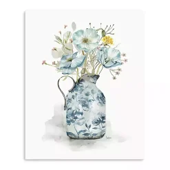 Kirklands Home Cottage Garden Blues I Canvas Art Print New