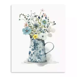 Kirklands Home Cottage Garden Blues II Canvas Art Print New