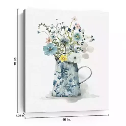 Kirklands Home Cottage Garden Blues II Canvas Art Print New