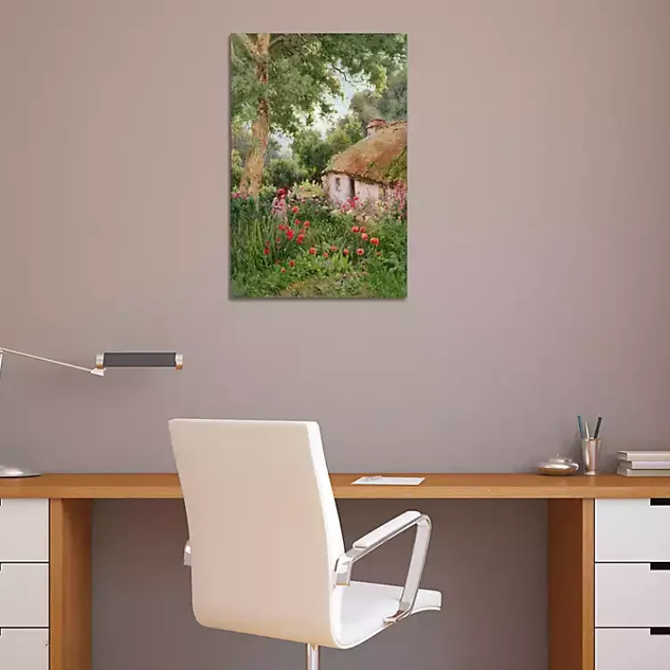 Kirklands Home Cottage Garden Canvas Art Print Multi Clearance