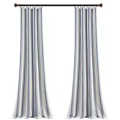 Kirklands Home Cotton Candy Farmhouse Curtain Panel Set, 95 in. Blue Online