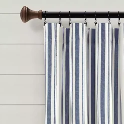 Kirklands Home Cotton Candy Farmhouse Curtain Panel Set, 108 in. Blue