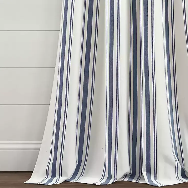 Kirklands Home Cotton Candy Farmhouse Curtain Panel Set, 108 in. Blue