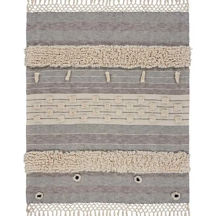 Blankets & Throws>Kirklands Home Cotton Fringe Eclectic Tufted Throw