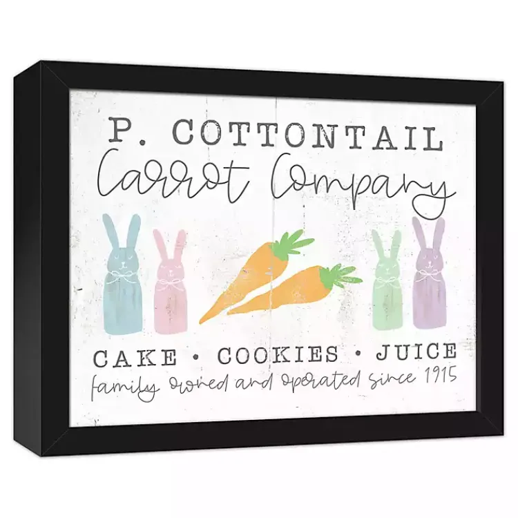 Easter Decorations>Kirklands Home Cottontail Carrot Co. Framed Canvas Art Print