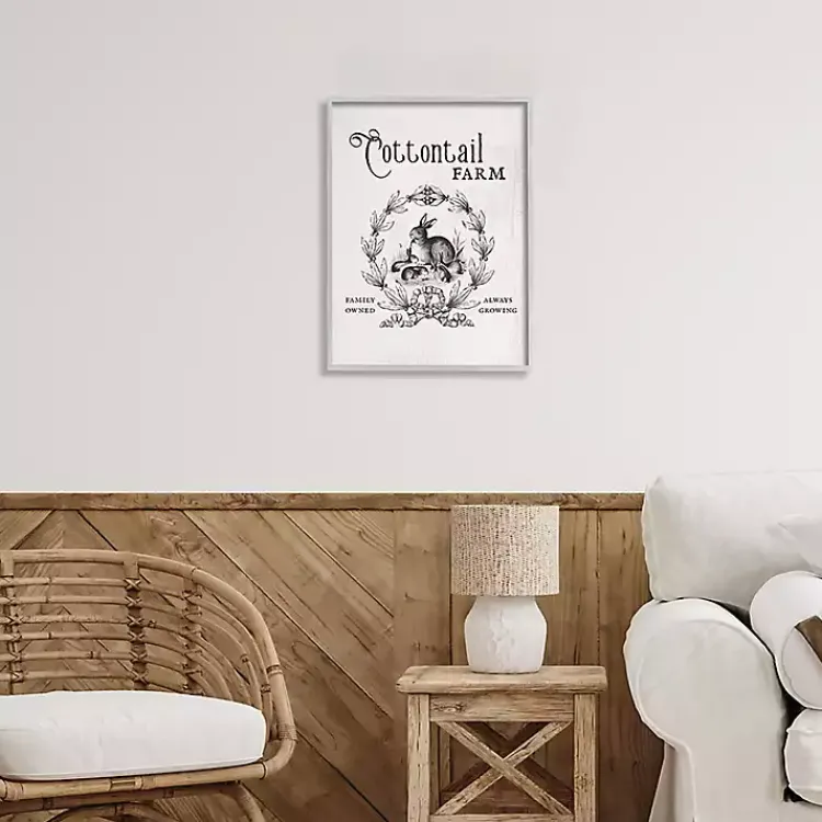 Easter Decorations>Kirklands Home Cottontail Farm Framed Easter Wall Art