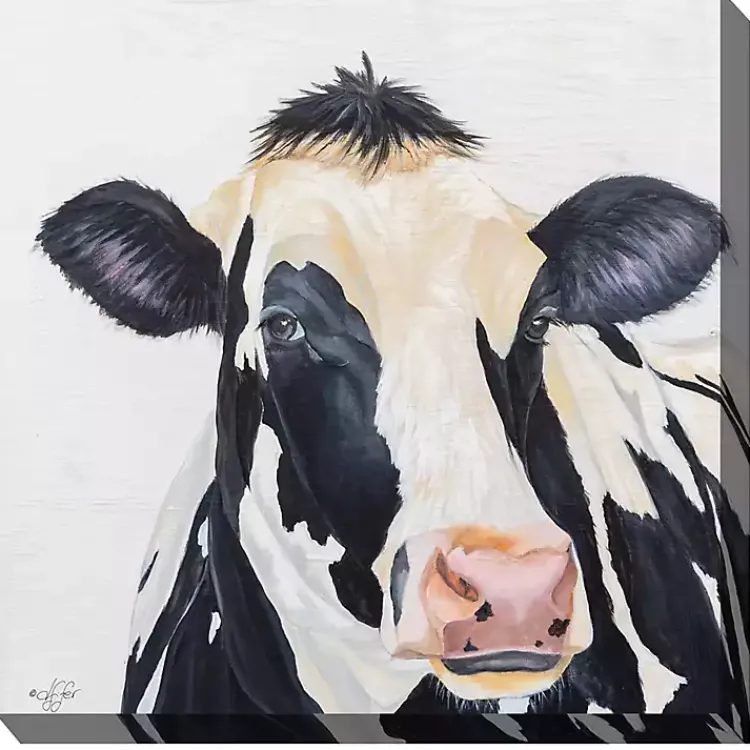 Kirklands Home Cow Portrait Outdoor Canvas Art Print Best