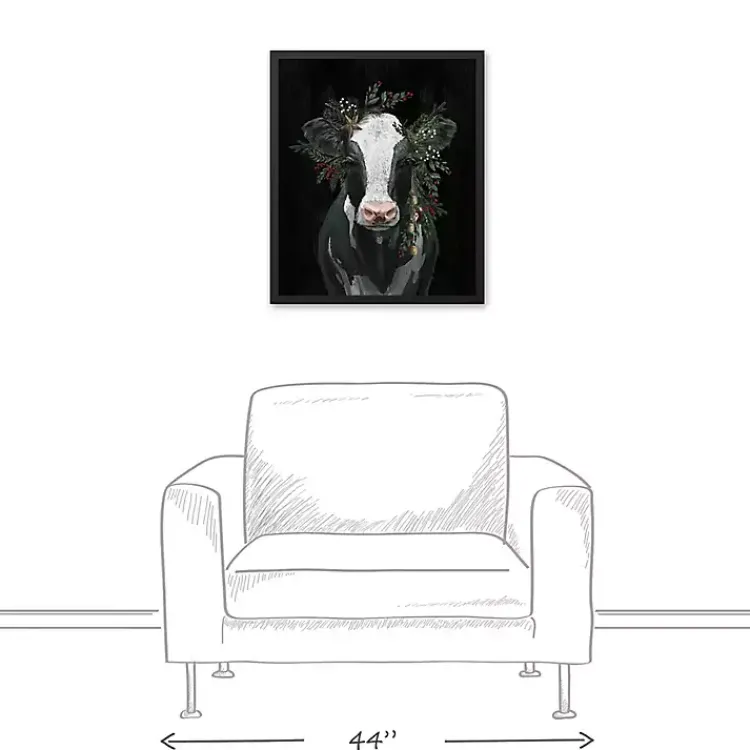 Christmas Art & Wall Decor>Kirklands Home Cow Star Garland Christmas Framed Wall Plaque