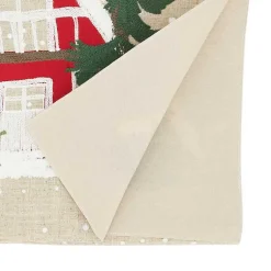 Kirklands Home Cozy Christmas Cottage Cotton Runner Clearance