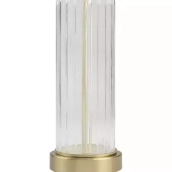 Kirklands Home Crassula Clear Glass Table Lamp White Best