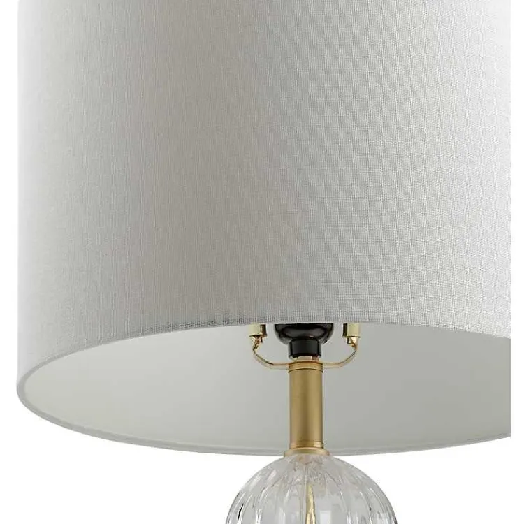 Kirklands Home Crassula Clear Glass Table Lamp White Best