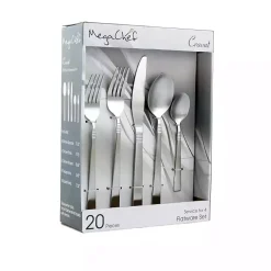 Kirklands Home Cravat Stainless Steel 20-pc. Flatware Set Silver Clearance