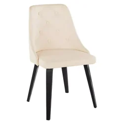 Kirklands Home Cream & Black Faux Leather Dining Chairs, Set of 2 Ivory Best