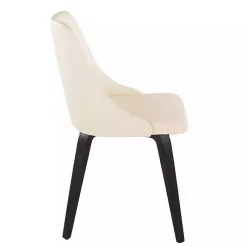 Kirklands Home Cream & Black Faux Leather Dining Chairs, Set of 2 Ivory Best