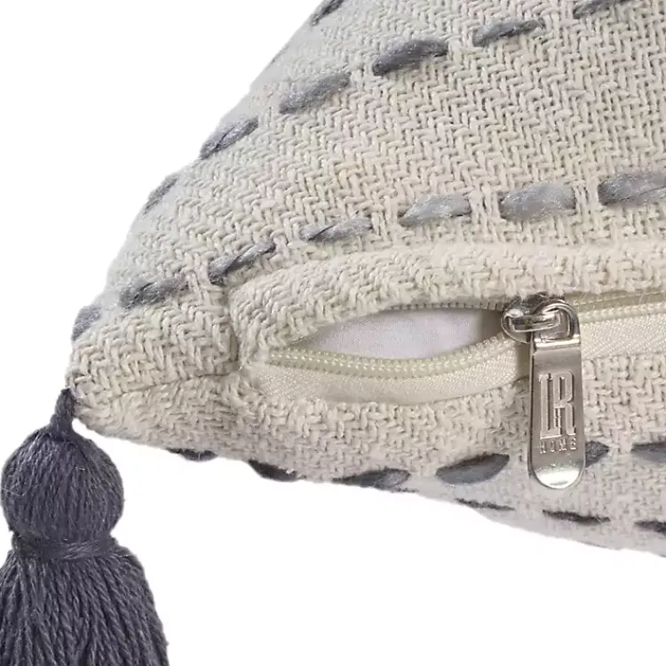 Pillows>Kirklands Home Cream & Navy Ombre Dash Throw Pillow Blue