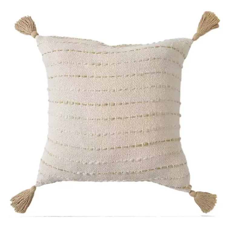 Pillows>Kirklands Home Cream & Neutral Ombre Dash Throw Pillow Tan