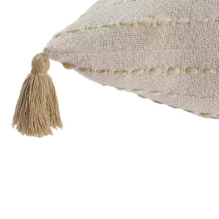 Pillows>Kirklands Home Cream & Neutral Ombre Dash Throw Pillow Tan