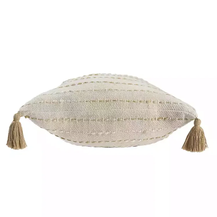 Pillows>Kirklands Home Cream & Neutral Ombre Dash Throw Pillow Tan