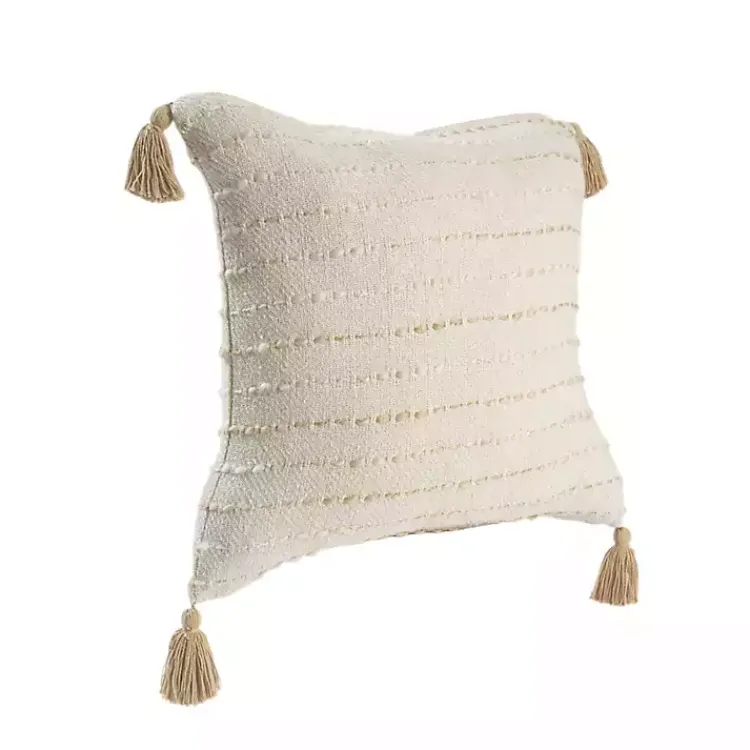 Pillows>Kirklands Home Cream & Neutral Ombre Dash Throw Pillow Tan
