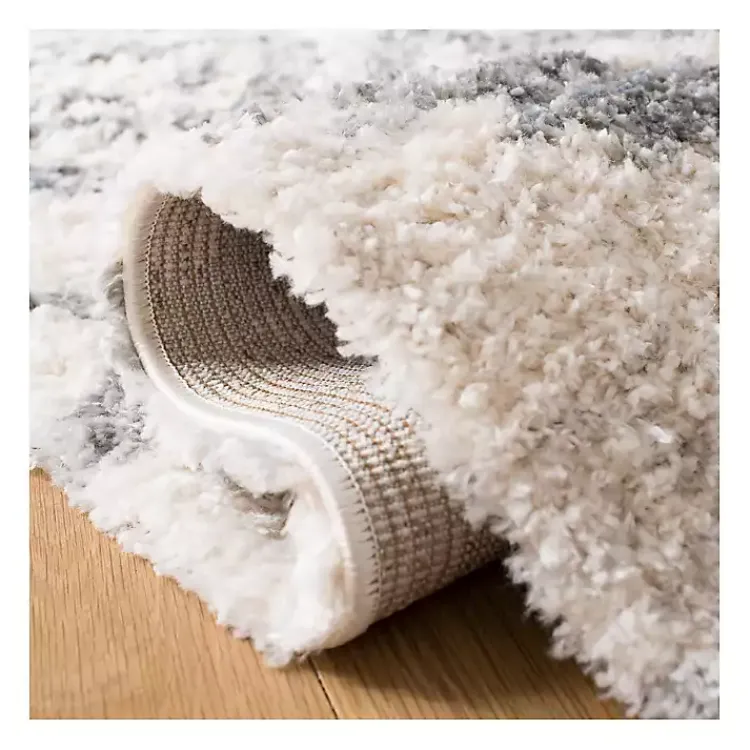 Kirklands Home Cream and Gray Bergen Tribal Fringe Shag Rug, 5x7 Online