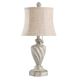 Kirklands Home Cream and Off-White Table Lamp Ivory Outlet