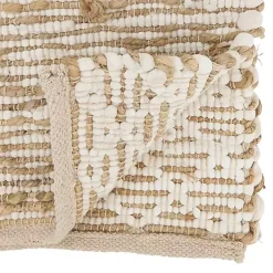 Kirklands Home Cream and Tan Woven Diamond Table Runner Hot