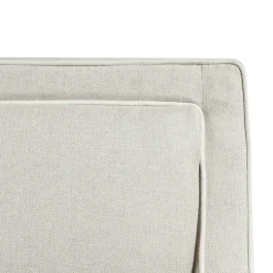 Kirklands Home Cream and White Contrast Welting Accent Chair Ivory New
