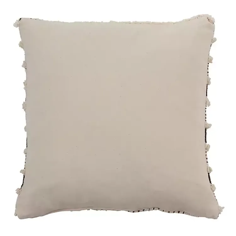 Pillows>Kirklands Home Cream Block Print Throw Pillow Ivory