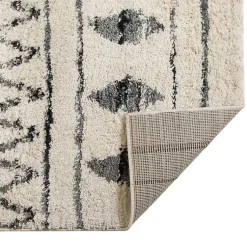 Kirklands Home Cream Boho Striped Runner Ivory Best