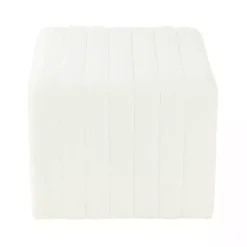 Kirklands Home Cream Boucle Arch Ottoman White Outlet
