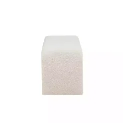 Kirklands Home Cream Boucle Waterfall Bench White Online