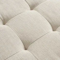 Kirklands Home Cream Button Tufted Upholstered Storage Bench Ivory Sale