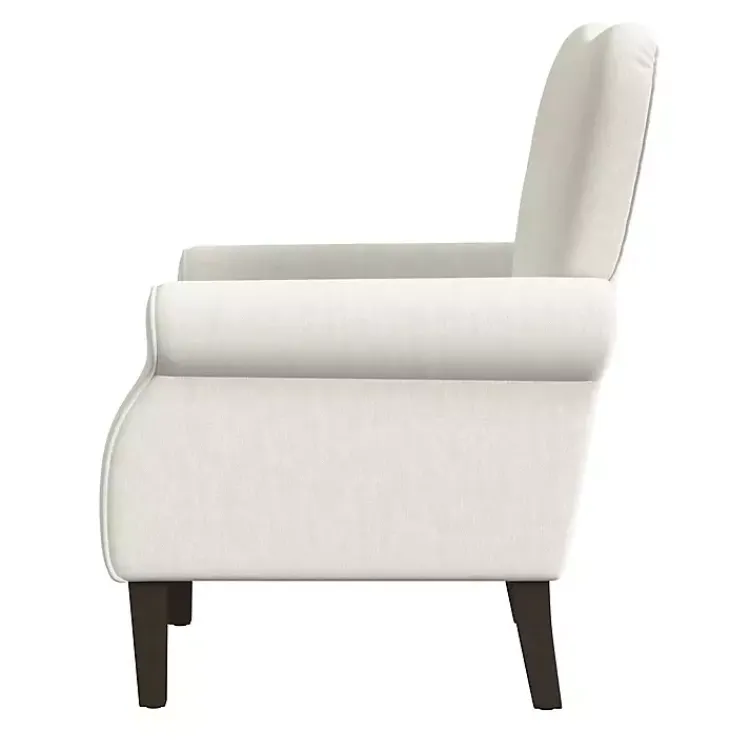Kirklands Home Cream Button-Tufted Rolled Arm Accent Chair White Best