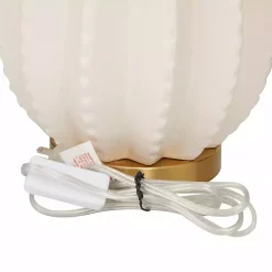 Kirklands Home Cream Ceramic Fluted Gourd Table Lamp Hot