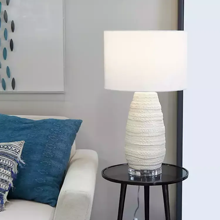 Kirklands Home Cream Ceramic Gourd Table Lamp White Online
