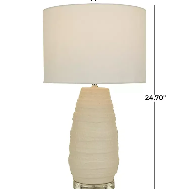 Kirklands Home Cream Ceramic Gourd Table Lamp White Online