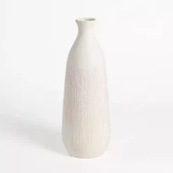 Vases>Kirklands Home Cream Ceramic Luca Vase, 24 in. White