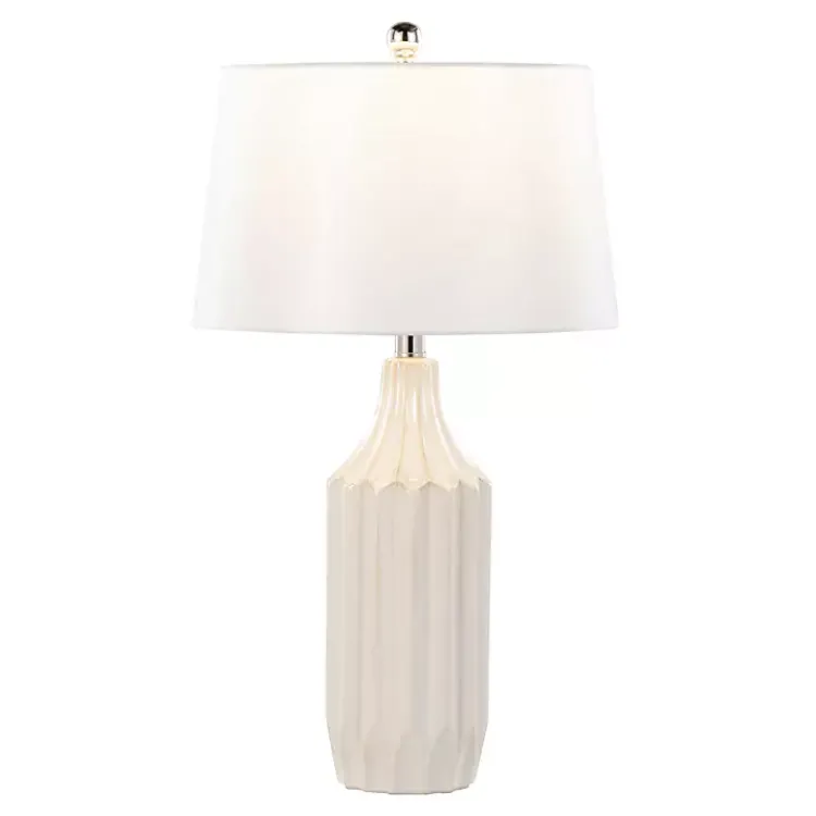 Kirklands Home Cream Ceramic Sandra Table Lamp Best