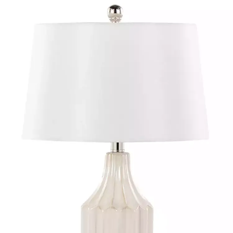 Kirklands Home Cream Ceramic Sandra Table Lamp Best